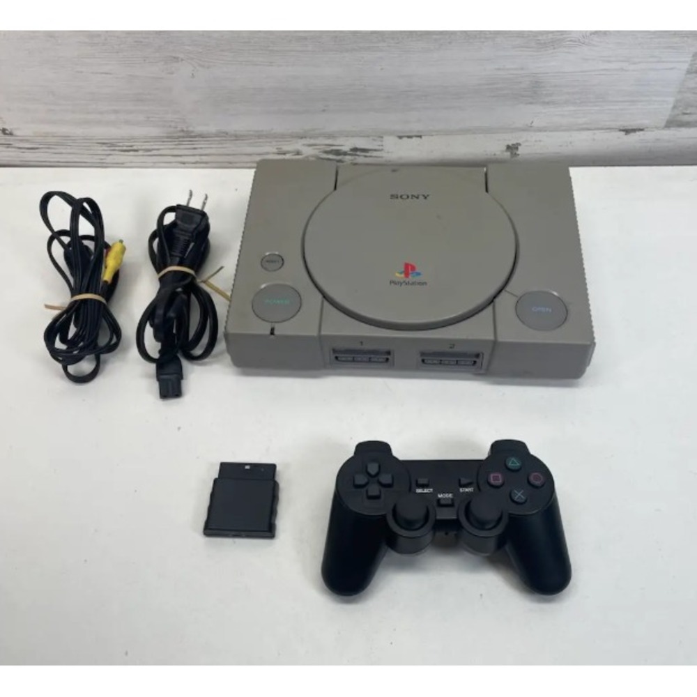 Sony PlayStation 1 PS1 SCPH-9001 Console Bundle Controller Cables Tested
